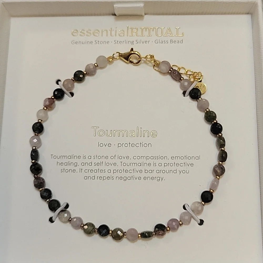 Tourmaline Bracelet - Gold and Black